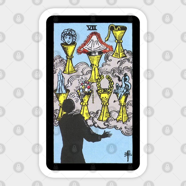 Seven of Cups Tarot Sticker by NovaOven